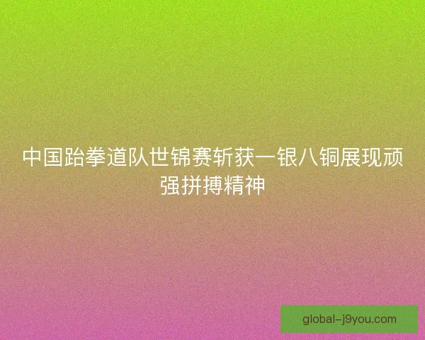 中国跆拳道队世锦赛斩获一银八铜展现顽强拼搏精神